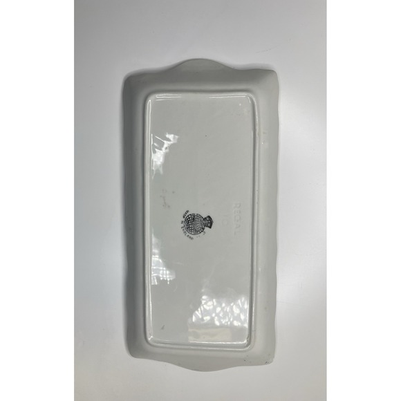 James Kent Staffordshire England Vanity Sandwich Tray Blue Chintz Transferware - Picture 9 of 11